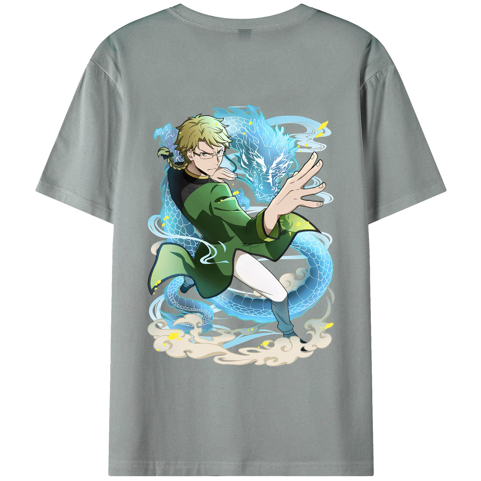 （画像用） 文豪ストレイドッグス Bungo Stray Dogs 綿100％ メンズ半袖Tシャツ（バックプリント） 通気性